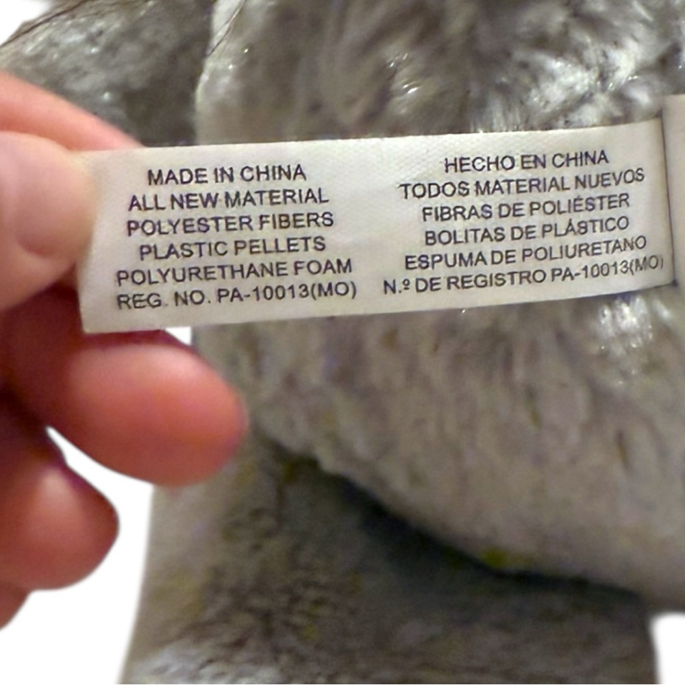 Pottery Barn Kids Gray Plush Elephant Stuffed Animal 17.5" Nursery Decor Toy - Picture 9 of 10